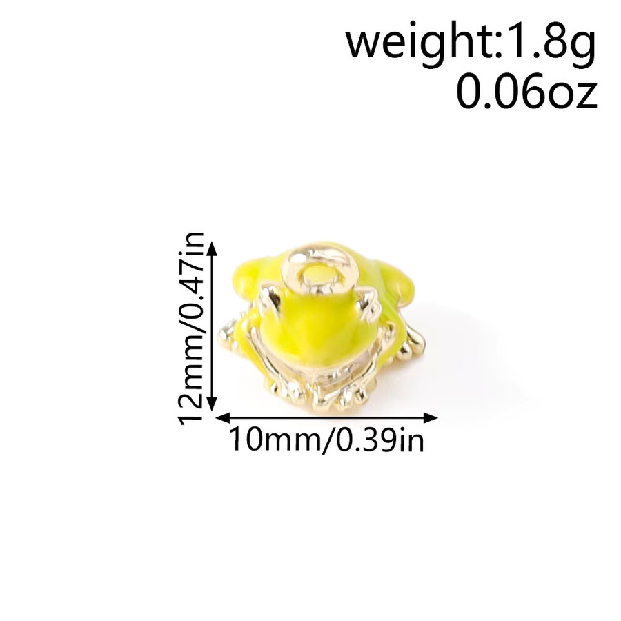 Tenande Frosch-Anhänger, Emaille-Legierung, Bunt, 5 Stück - Bild 2