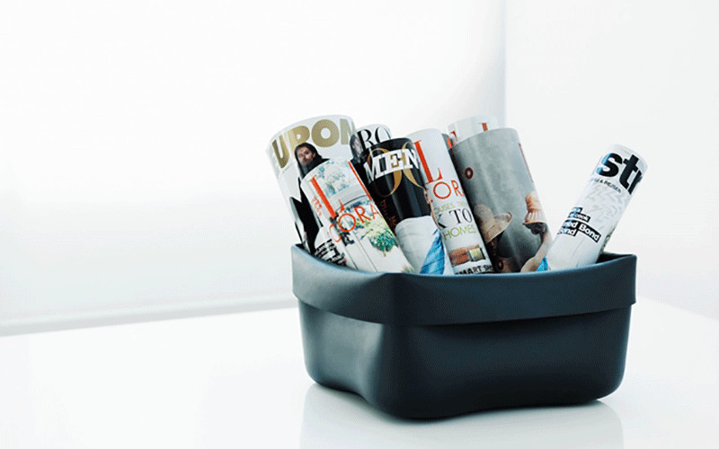 Normann Copenhagen Spülschüssel aus Gummi in Schwarz oder Rot, quadratisch - Bild 1