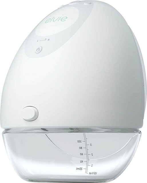 Elvie Elektrische Milchpumpe Single, tragbar und BPA-frei, Weiß/Transparent - Bild 1