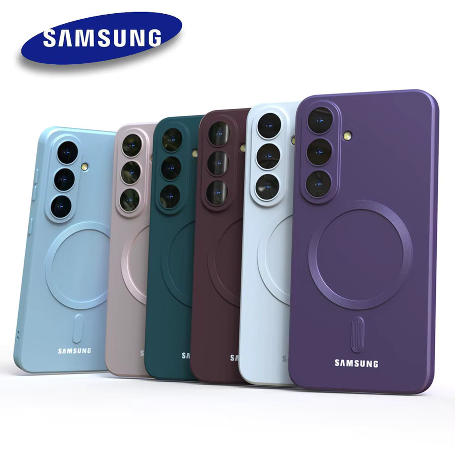 MagSafe Handyhülle für Samsung Galaxy S26 S25 S24 S23 S22 Ultra FE Plus in Burgundy und Purple, weiche magnetische stoßfeste Rückseite für Android Smartphones - Bild 2