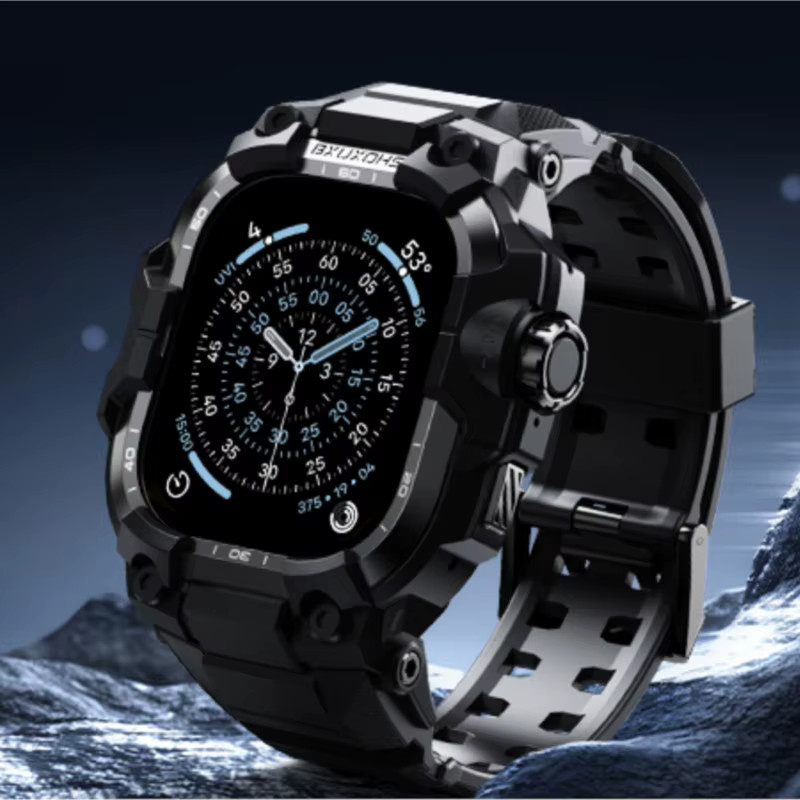 Taktisches Uhrenarmband TPU, Metallabdeckung, Unisex - Bild 6
