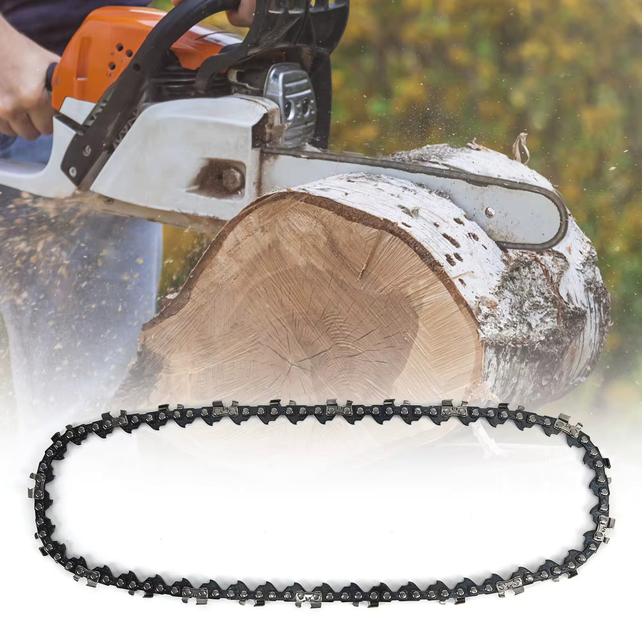Alloet Kettensägenkette aus Metall in Silber, 12 Zoll, 3/8 Zoll Teilung mit 45 Antriebsgliedern für Elektrosägen - Bild 3