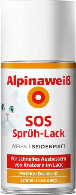 Alpina SOS Sprüh-Lack Weiß seidenmatt 150 ml - Bild 1