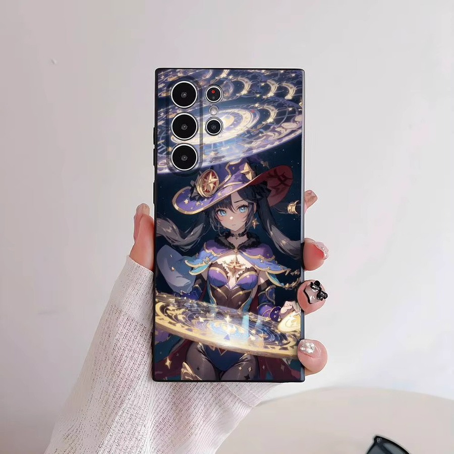 Mona Genshin Impact Handyhülle für Samsung Galaxy S25 S24 S23 S22 S21 S20 Plus 5G Ultra Frosted Non-Slip Soft Cover Multicolour - Bild 2