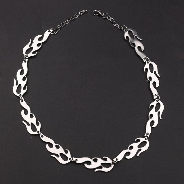 TAKARA TOMY Halskette Flammen, Edelstahl, Silber, Unisex - Bild 1