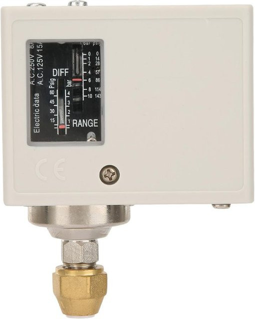 Elektronischer Druckregler für Luft- und Wasserpumpen Kompressoren 24V 380V aus Messing in Weiß - Bild 1