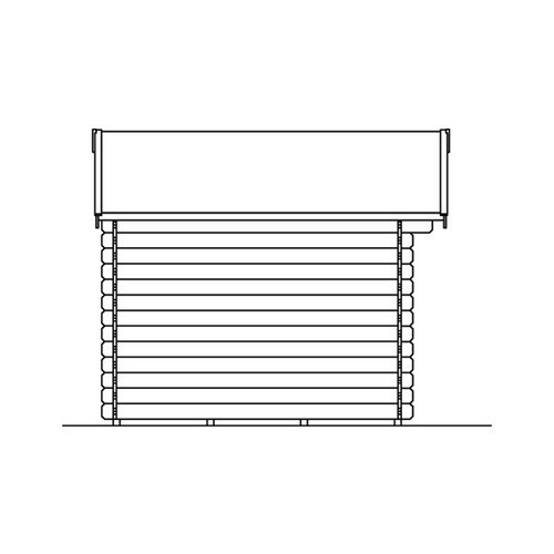 Skan Holz Gartenhaus Palma in Beige mit Satteldach und Blockbohlenbauweise, B/H/T: 280 x 256 x 250 cm - Bild 4
