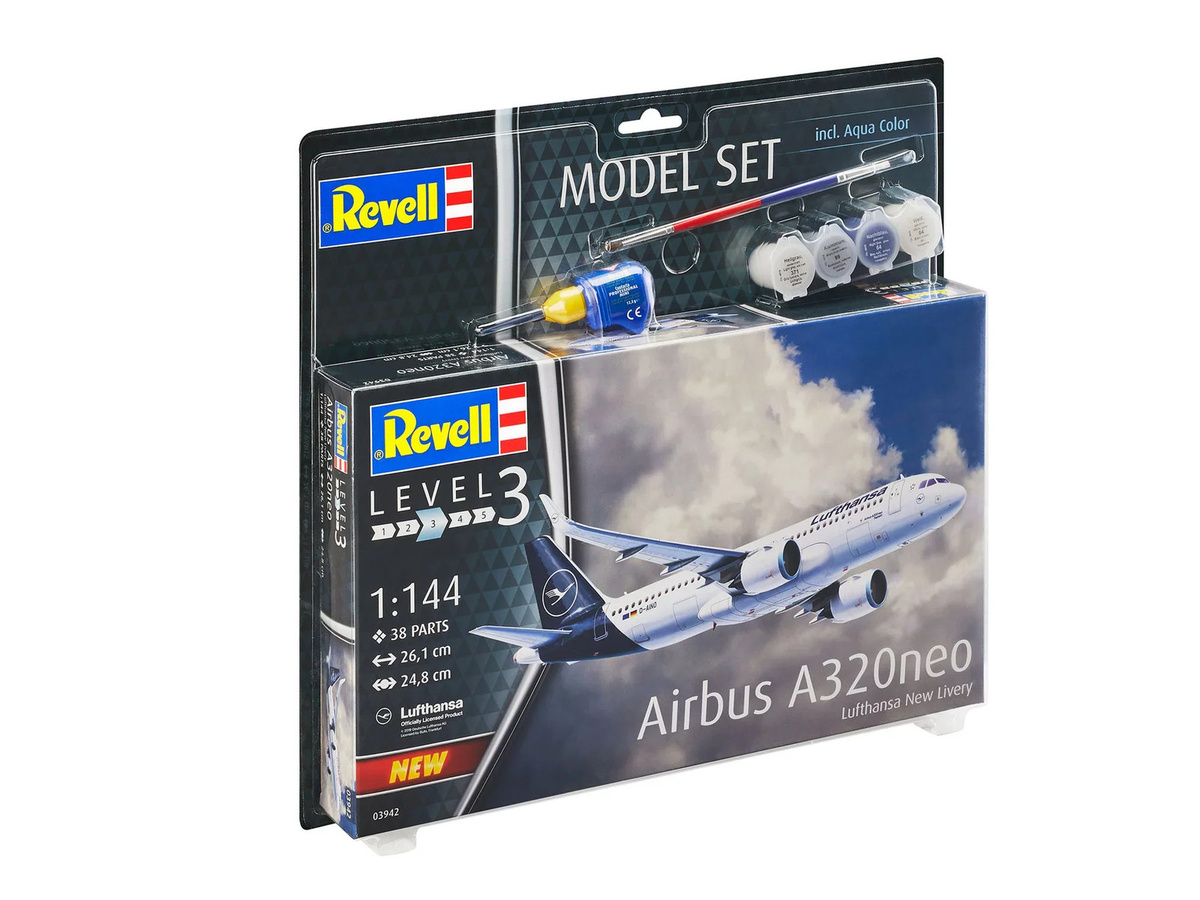 Revell Airbus A320 neo Lufthansa Flugmodell Bausatz, 1:144 - Bild 3