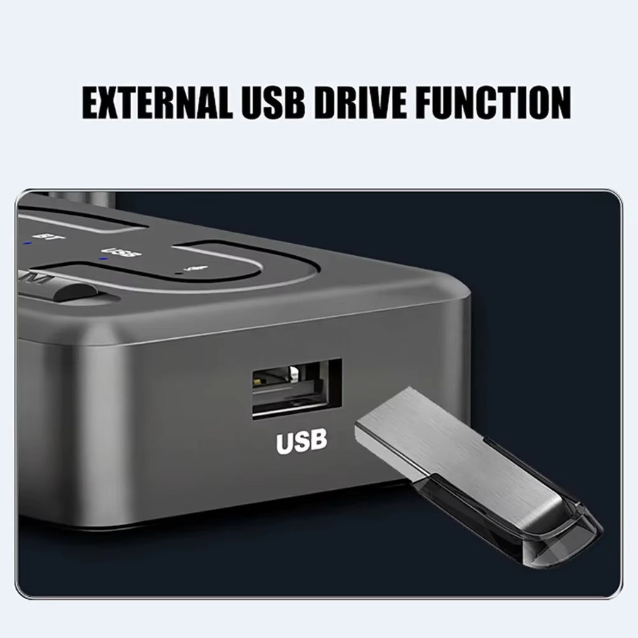 Kebidumei Bluetooth 6.0 Audio Adapter mit RCA und 3,5 mm AUX Jack für Stereo Musik und U-Disk Wiedergabe - Bild 5