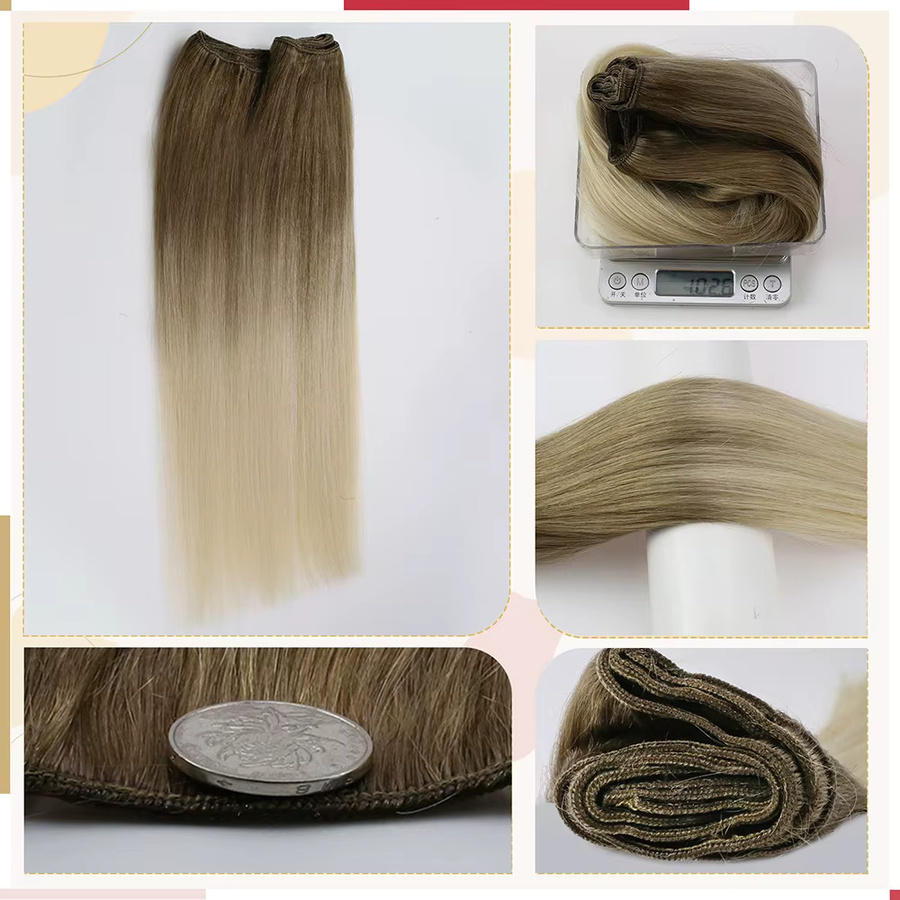 Moresoo Remy Haar Extensions, Balayage, Gerade, Damen - Bild 5