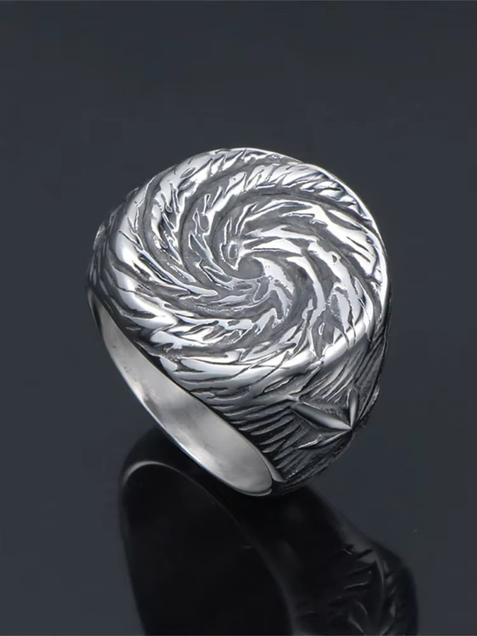NORTHMAN Ring, Edelstahl, Silber, Unisex - Bild 4