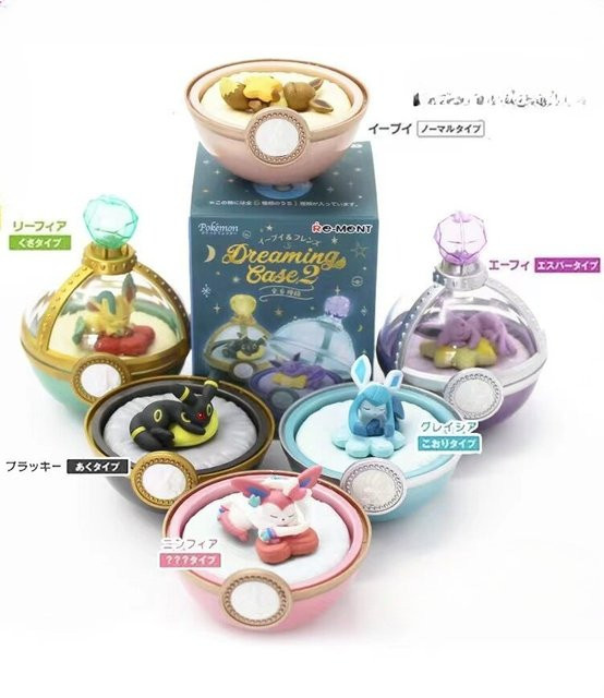 Re-Ment Pokémon Eevee & Freunde Träumer-Set, 2-teiliges Set, Sammelfiguren - Bild 1
