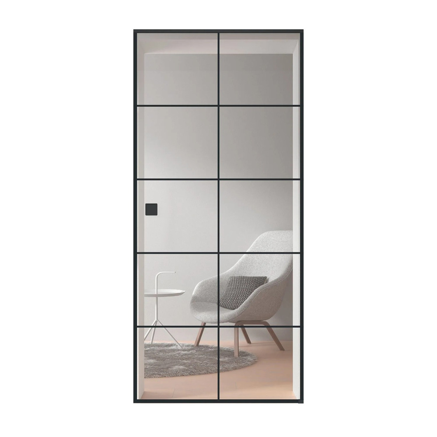 Skyscope Glasschiebetür ESG Klarglas mit Siebdruck in Black, reversibel, B/H/T: 94,0 x 206,0 x 0,8 cm - Bild 2