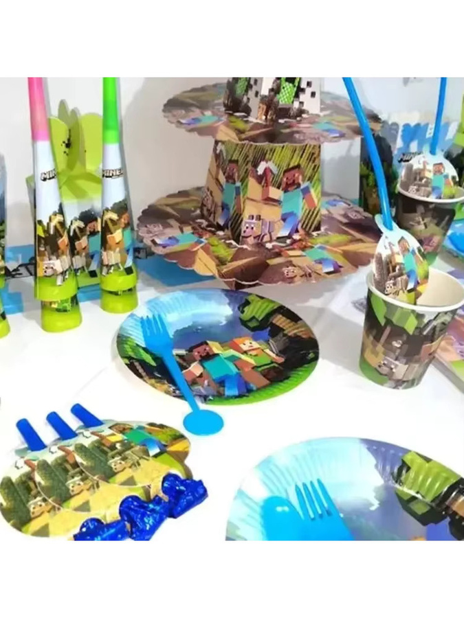 GAGAGIRL Minecraft Party Dekoration Pixel Set - Bild 4