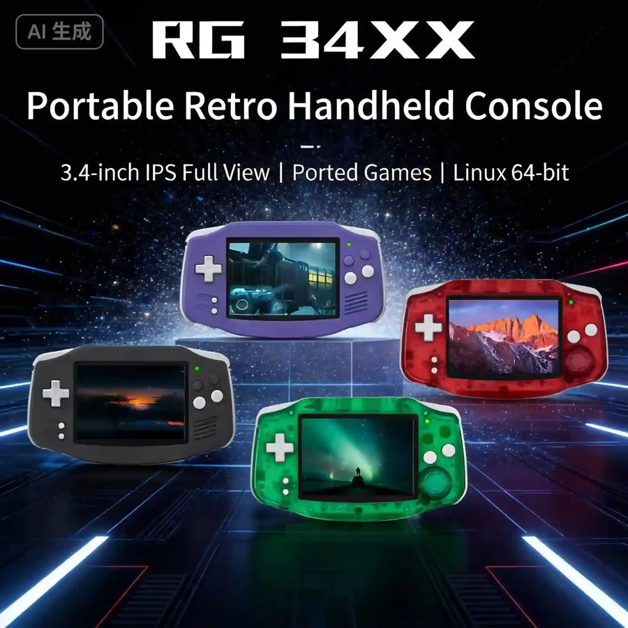 ANBERNIC RG 35XX Handheld-Spielkonsole mit 3,4-Zoll-IPS-Bildschirm, Linux 64-Bit-System und WLAN für Retro-Videospiele - Bild 5