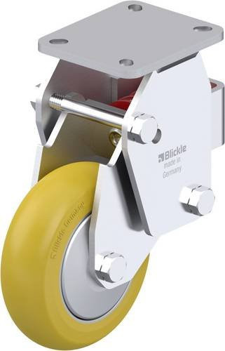 Blickle Stahlblech-Bockrolle BHF-ALTH 125K-1-FA-CO in Silber, Rad-Durchmesser: 125 mm, Tragfähigkeit (max.): 350 kg - Bild 1