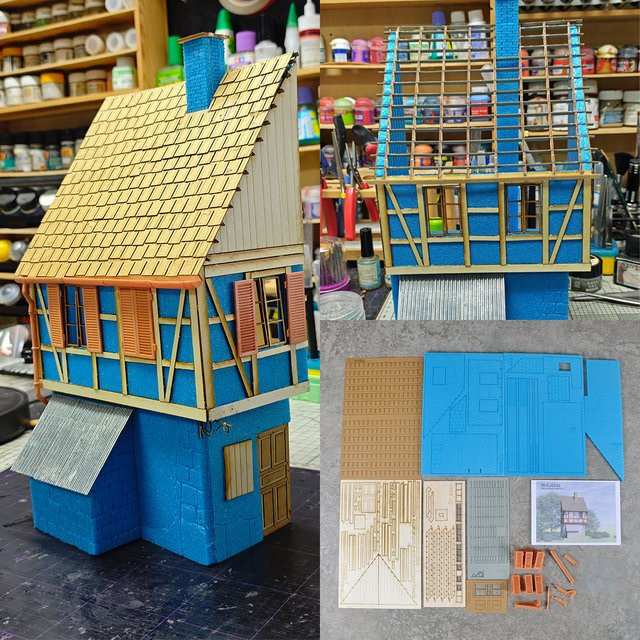 CorMake Architekturmodell-Bausatz Miniatur-Wohnhaus, Maßstabsmodell-Bausatz, 1:32 - Bild 1