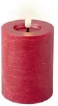 LUMINEO LED Kerze aus Wachs in Rot mit Flicker-Effekt und Timer, Durchmesser: 7 cm, Höhe: 11,2 cm - Bild 1