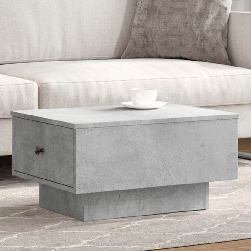 Vidaxl Couchtisch in Grau im Industrial Design mit Metallgestell und Holzwerkstoff, Rechteckig, B: 60 cm, T: 45 cm, H: 31 cm - Bild 1