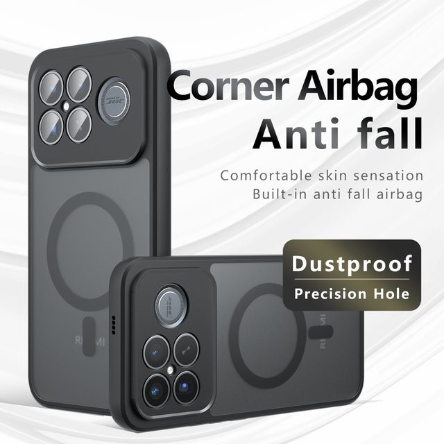 MagSafe Magnetische Drahtlose Lade Hülle für Xiaomi Poco F8 Pro und Poco F8 Ultra 5G, Stoßfeste Rückseite, Transparent oder Schwarz - Bild 1