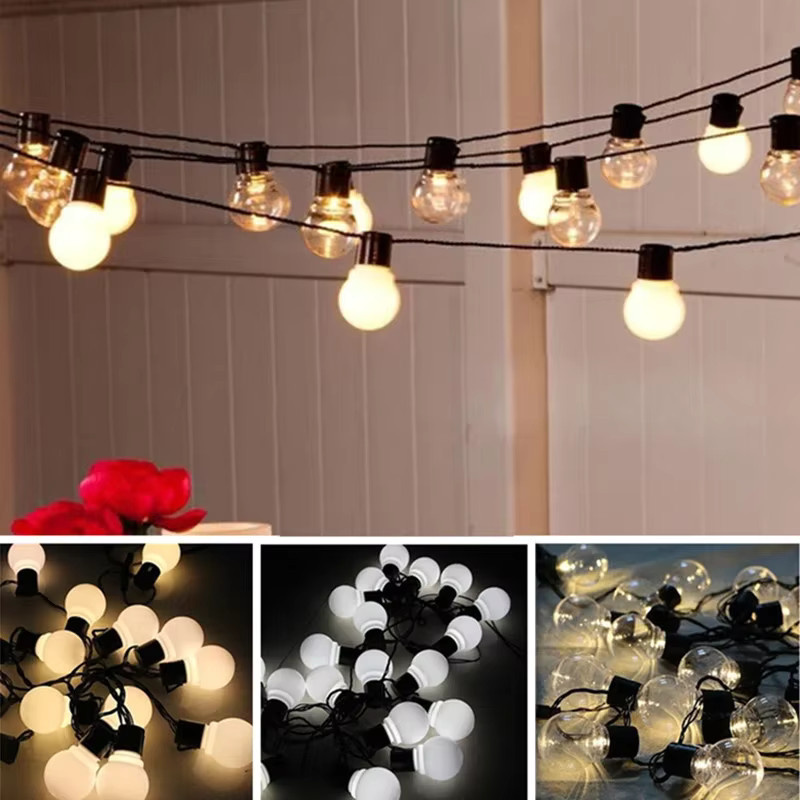 Topdii Solar LED Globe Lichterkette mit transparenten Glaskugeln für Garten, Hochzeit und Outdoor-Partys - Bild 4