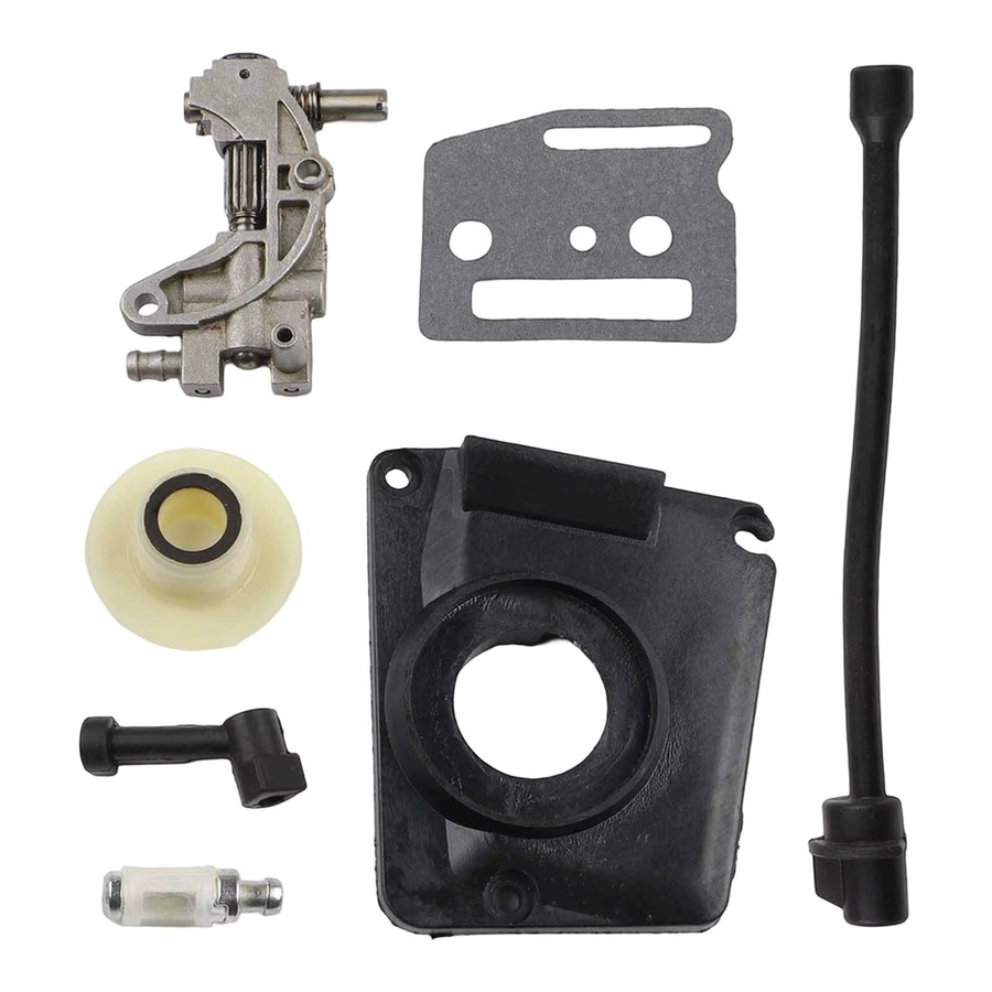 DAZZLEEX Ölantriebspumpen-Set für chinesische Kettensägen 4500 5800 45cc 52cc 58cc inklusive Pumpenabdeckung, Schneckengetriebe, Ölfilter und Ölrohr, Mehrfarbig - Bild 3