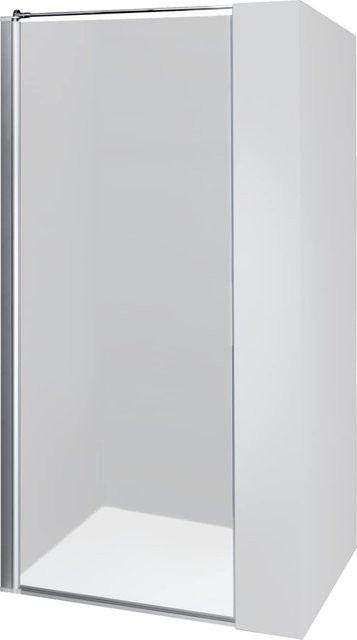 Dusbad Vital 5 Duschabtrennung als Pendeltür für die Nische, Anschlag links, Farbe Silber, Transparent, Breite: 100 cm - Bild 1