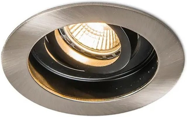 QAZQA Moderner Einbaustrahler Rondoo in Schwarz aus Stahl und Aluminium, drehbar und neigbar, GU10 - Bild 1