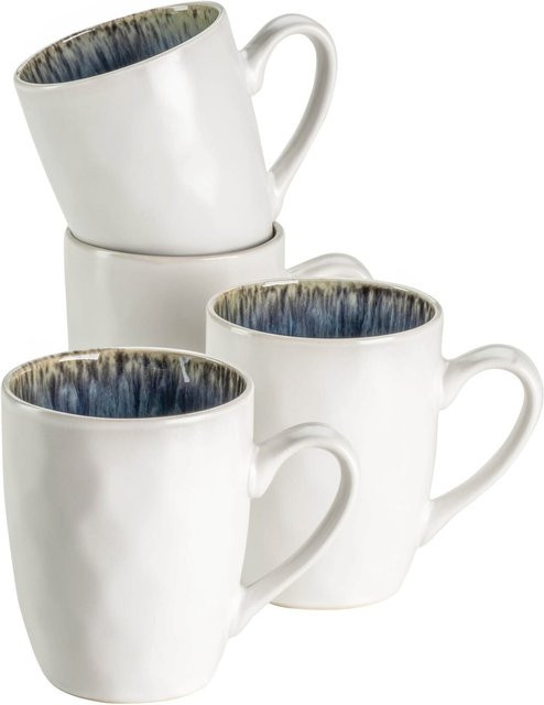 Mäser Kaffeebecher-Set aus Steinzeug in Weiß Frozen - Bild 1