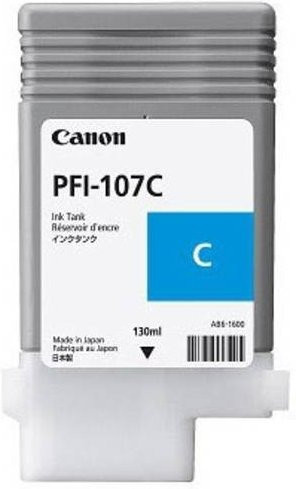 Canon Original Tintenpatrone PFI-107C Cyan für imagePROGRAF iPF670, iPF680, iPF685, iPF770, iPF780 und iPF785 - Bild 1