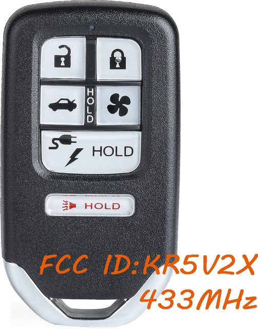 DIYKEY KR5V2X Smart Remote Auto Schlüsselanhänger für Honda Clarity 2018-2021, Farbe: Schwarz, 433 MHz, Teilenummer: 72147-TRW-A01, A2C98676600, 7812D-V2X - Bild 1