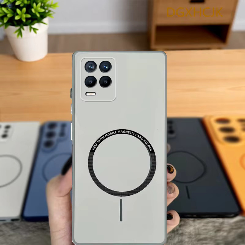 Stoßfeste magnetische Hartsilikon-Handyhülle für Realme 8, Realme 8 4G, Realme 8 Pro und Realme 8 Pro 5G in Blau/Mehrfarbig - Bild 1