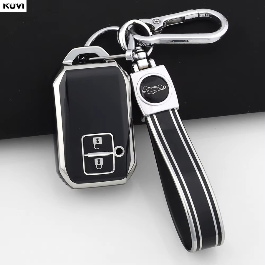 Kuvi TPU Schlüsselhülle für Suzuki Swift und Wagon R Monopoly Typ in Schwarz - Bild 1