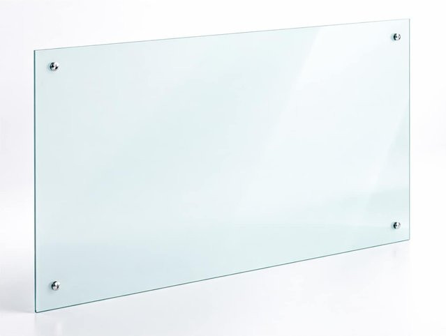 Esilo VCM Küchenrückwand Spritzschutz aus ESG Hartglas in Tile-Look, transparent, B: 90 cm, H: 50 cm - Bild 1