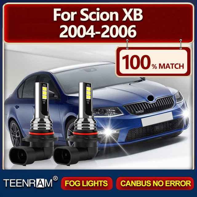 TEENRAM 9006 HB4 Canbus LED Autolichter 60W, 20000LM Nebellampen in Weiß, 6000K, Plug und Play für Scion XB 2004 2005 2006 - Bild 1