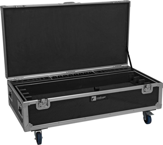ROADINGER Flightcase mit 8x AKKU IP Pixel Tube 360° PRO CRMX und Ladefunktion in Schwarz mit Rollen - Bild 1