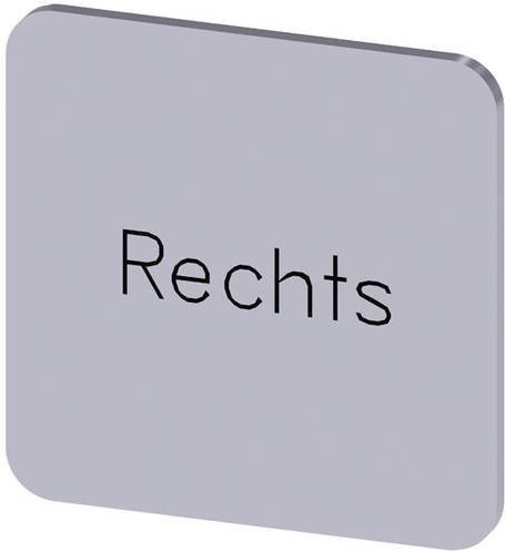 Siemens Bezeichnungsschild quadratisch 3SU1900-0AF81-0AH0 Silber Schwarz B x H: 22 x 22 mm 10 Stück - Bild 1