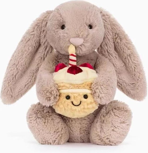 DewBloom Jelly Rabbit Plüschtier, 30cm, Braun - Bild 1