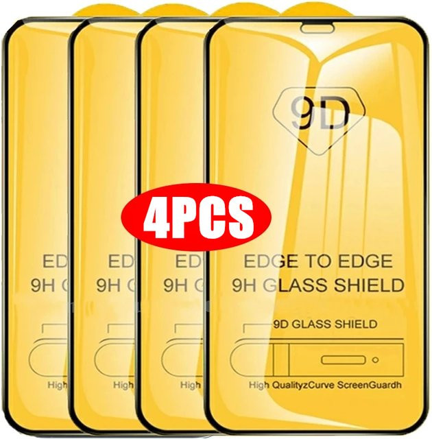 4er Pack Displayschutzfolie aus gehärtetem Glas für Samsung Galaxy A-Serie (A13, A15, A16, A17, A25, A26, A33, A34, A35, A36, A51, A52, A53, A54, A55, A56 5G) in Transparent - Bild 1