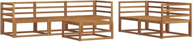 vidaXL Outdoor-Sofagarnitur 6-teilig aus Akazie Massivholz in Braun - Bild 1