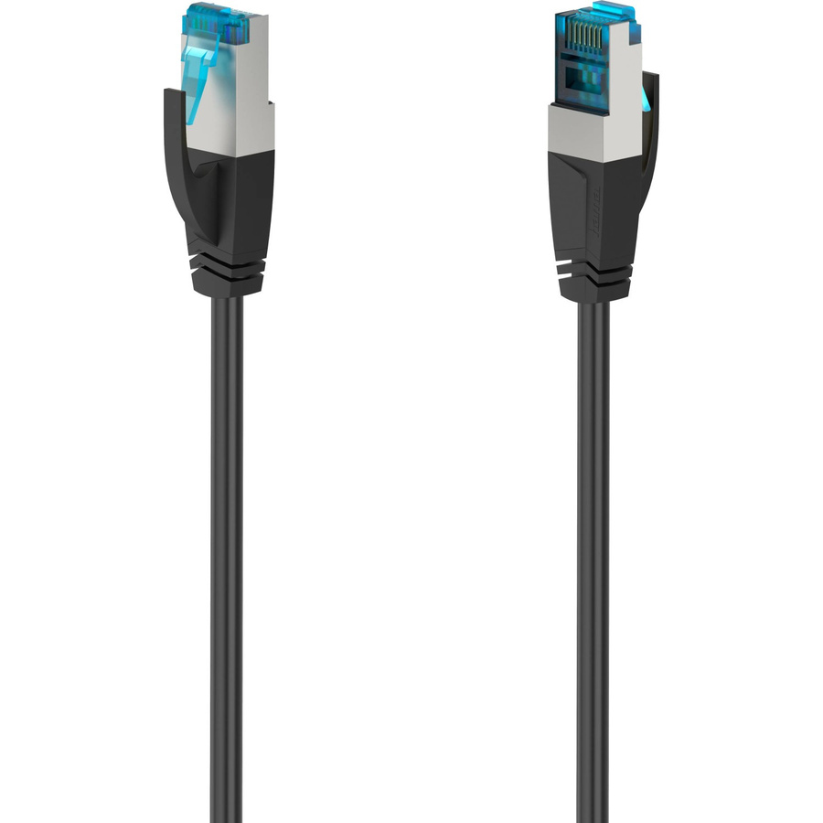 Hama Netzwerkkabel CAT-6a Ethernet/LAN mit RJ45 S/FTP geschirmt Schwarz 1,5 m - Bild 2