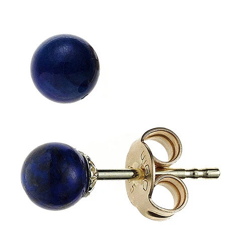 Colfem Ohrstecker 585 Gelbgold, Lapislazuli, blau - Bild 1