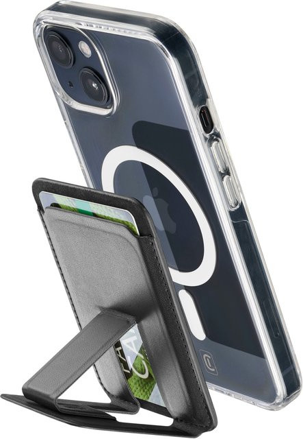 CellularLine MagSafe Pocket Stand Mag Magnetische Kartenhülle mit Standfunktion, Schwarz - Bild 1