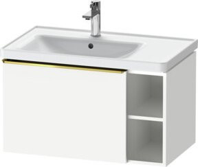 Duravit Waschtischunterschrank D-Neo in Weiß mit mattem Goldpoliert, Breite: 78,4 cm, Tiefe: 45,2 cm, Höhe: 44,0 cm - Bild 1