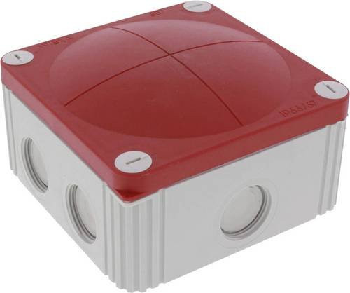 Wiska Abzweigkasten 10102628 Rot IP66/IP67 B/T/H: 11,0 x 11,0 x 6,6 cm (3 Stück) - Bild 1