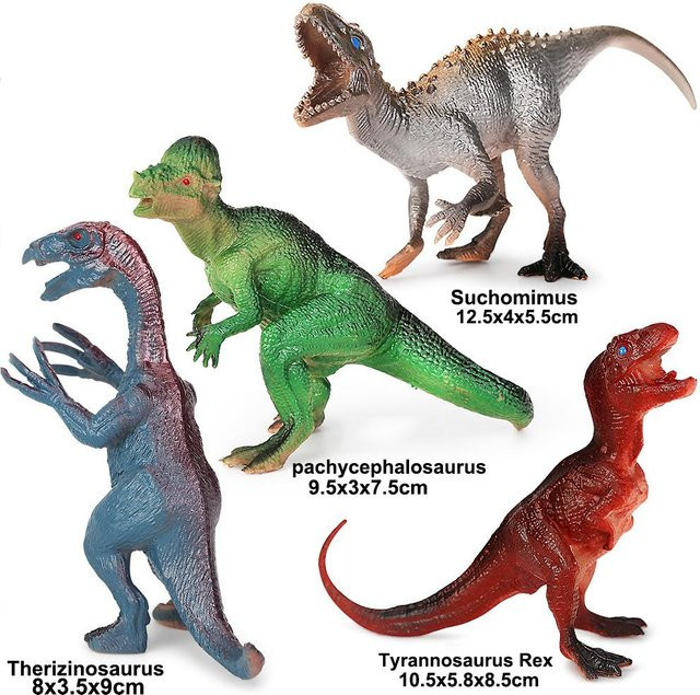 Linyi toy car Dinosaurier Actionfiguren, Stegosaurus, Brachiosaurus, Tyrannosaurus Rex, ab 6 Jahren - Bild 1