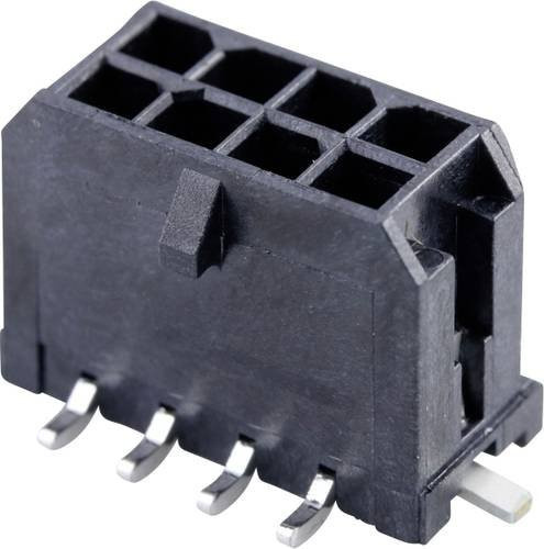 Molex Einbau-Stiftleiste Standard 8-polig Schwarz mit Goldkontakten Rastermaß 3mm - Bild 1