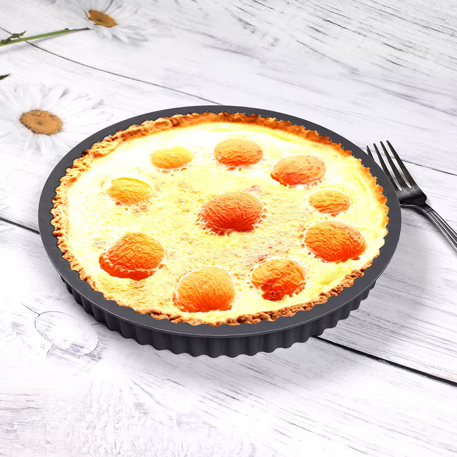 Runde Silikon-Kuchenform für Mousse und Torten in Grau, Durchmesser: 25,4 cm - Bild 2