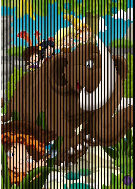 FN Acustico Akustikplatte Mammuts 1 in Bunt aus PET und MDF, H x B x T: 2.400 x 1.693 x 19 mm - Bild 1