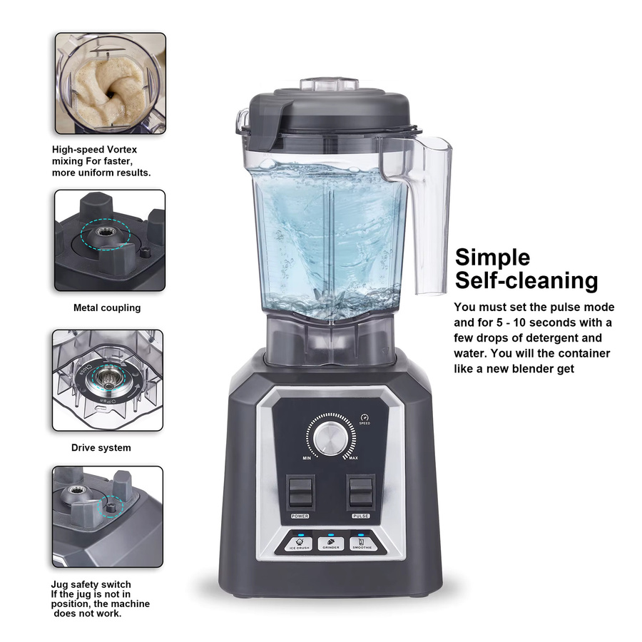 BioloMix Low-Profile Küchenmixer mit 2 l Behälter und automatischen Programmen aus BPA-freiem Kunststoff - Bild 3